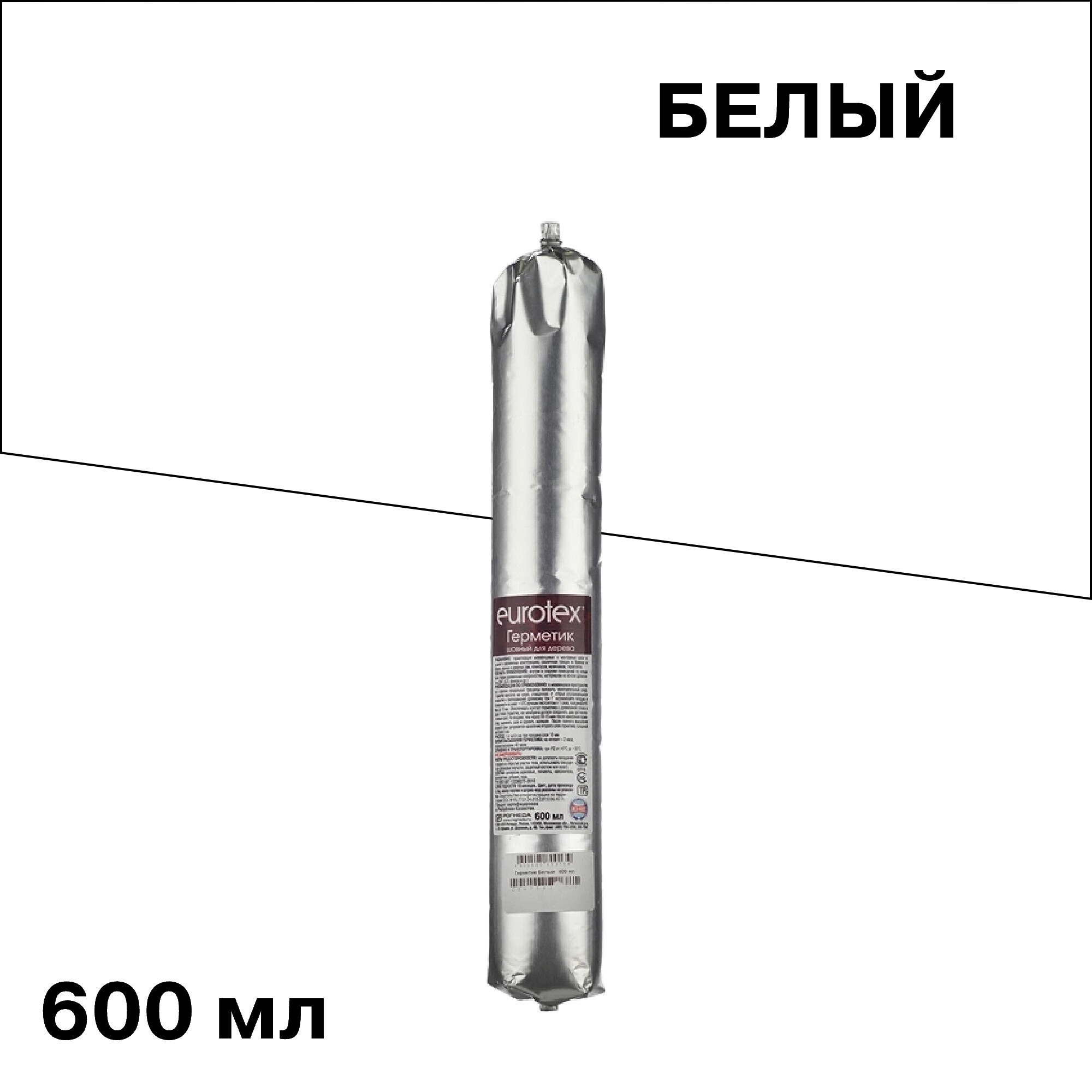 Герметик шовный для дерева Eurotex белый 600 мл