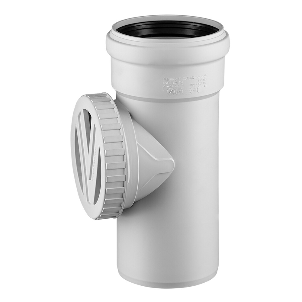 Изображение товара Ревизия Ostendorf SKRE d110 мм пластиковая бесшумная для внутренней канализации
