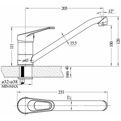 Мойка для кухни Ukinox Nord 50х50х13 см накладная с сифоном и смесителем ARGOtech ECO с поворотным изливом сталь (Nr 500х500 (0,4)/G106DIY/351 ECO) - фото 3