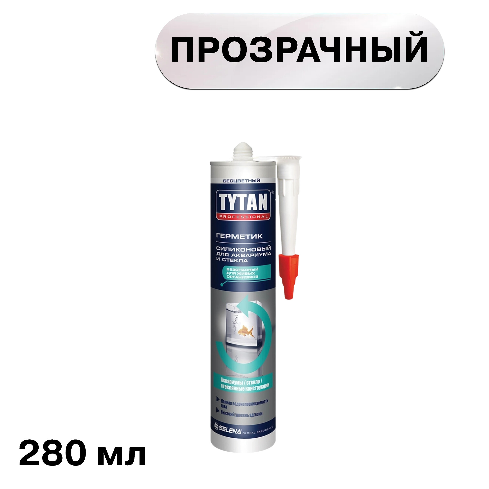 Герметик силиконовый для аквариумов и стекла Tytan Professional прозрачный 280 мл