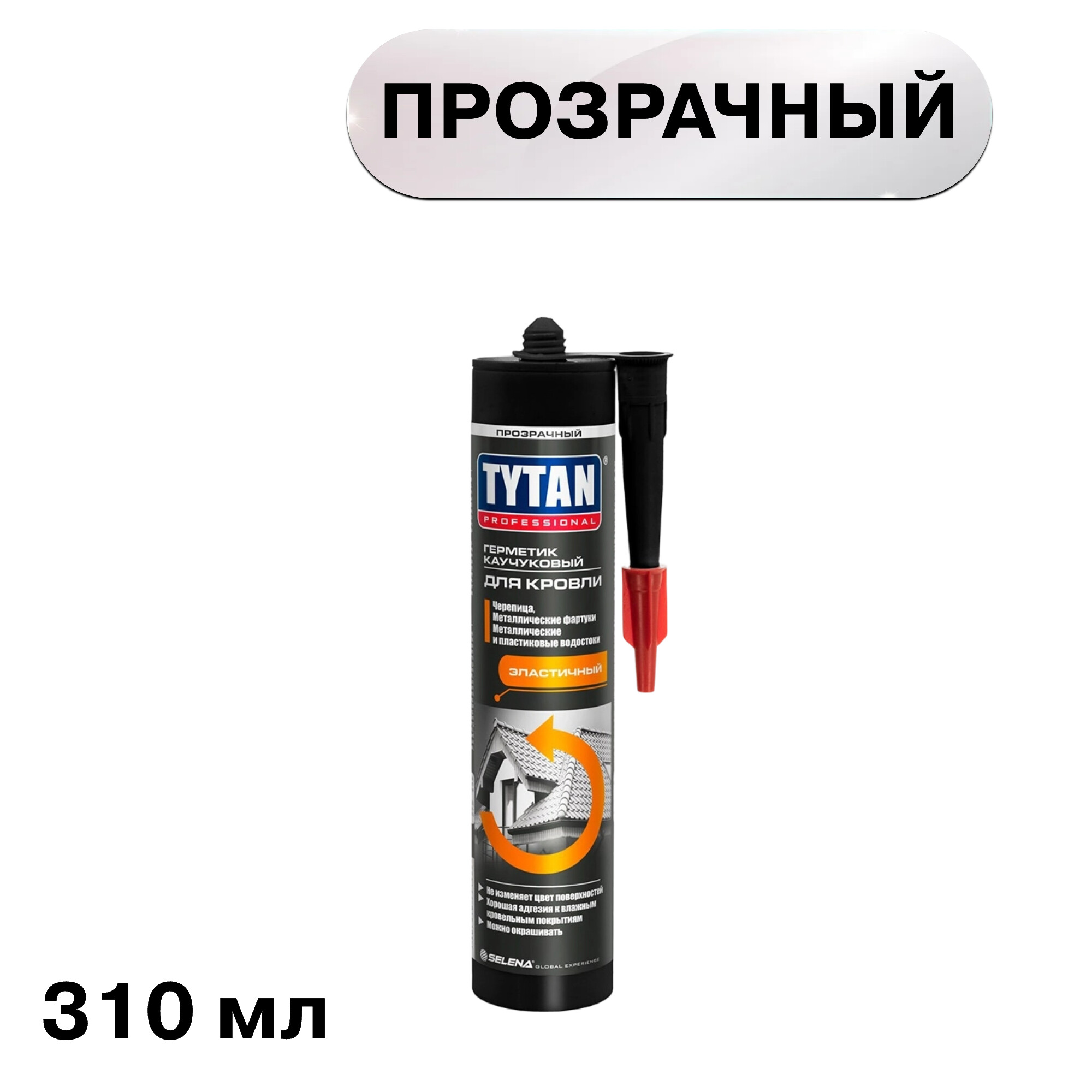 Изображение товара Кровельный каучуковый герметик Tytan Professional 310 мл прозрачный