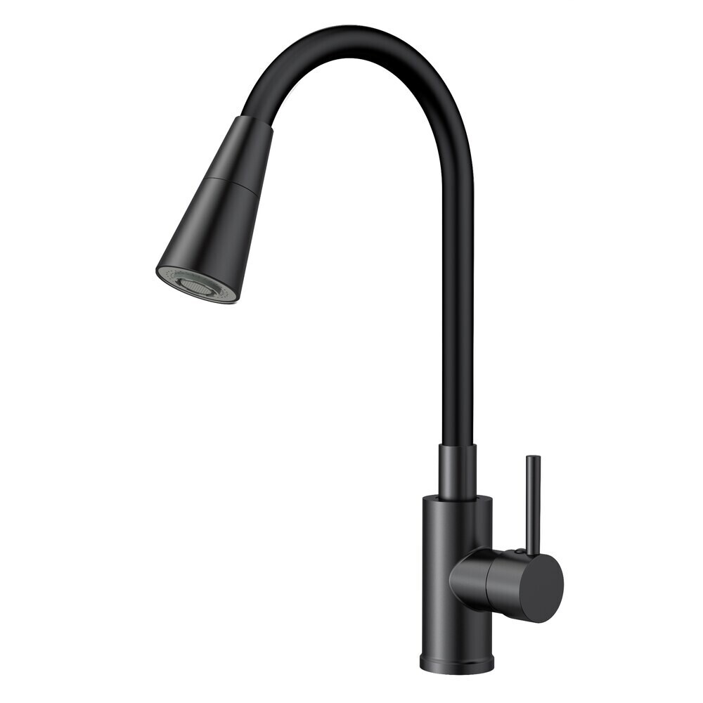 Изображение товара Смеситель для кухни Esko Kitchen K47BB черный гибкий излив однорычажный