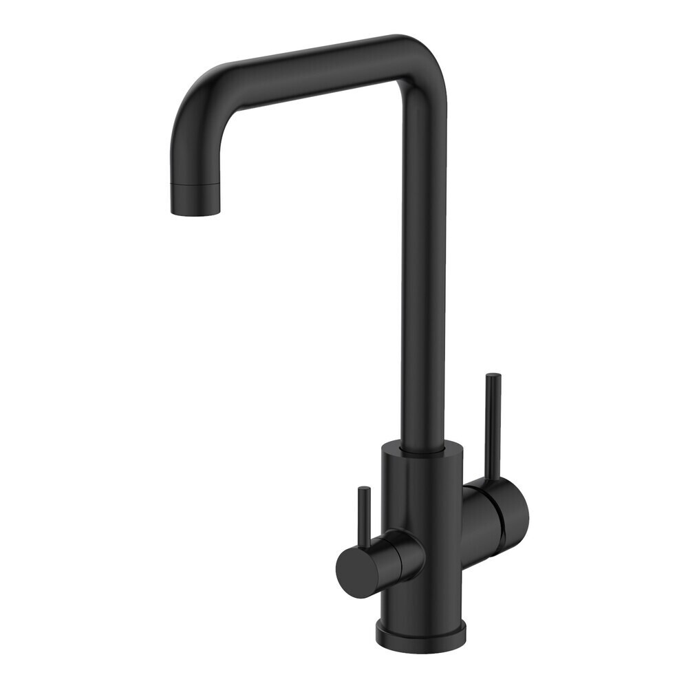 Изображение товара Смеситель для кухни Voda черный однорычажный с высоким изливом и подключением к фильтру