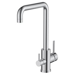 Смеситель для кухни Voda хром с высоким изливом с подключением к фильтру однорычажный (FW519) - фото 1