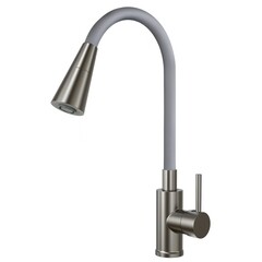 Изображение товара Смеситель для кухни Esko Kitchen серый с гибким изливом однорычажный (K47GMG)