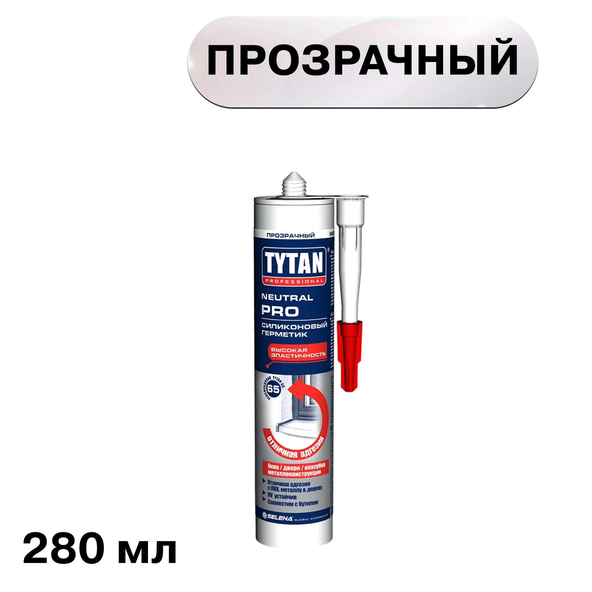 Изображение товара Герметик силиконовый Tytan Neutral Pro прозрачный 280 мл