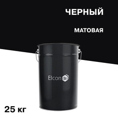 Изображение товара Эмаль антикоррозионная Elcon ОС-12-03 черная матовая 25 кг
