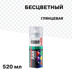 Изображение товара Лак аэрозольный акриловый Kudo Arte бесцветный 520 мл глянцевый