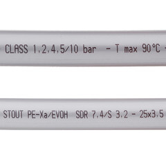 Труба PE-Xa Stout 25 х 3,5 мм из сшитого полиэтилена PN10 серая (SPX-0001-002535) - фото 3