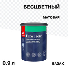 Краска моющаяся Tikkurila/Tikkivala Euro Trend база C бесцветная 0,9 л - фото 1