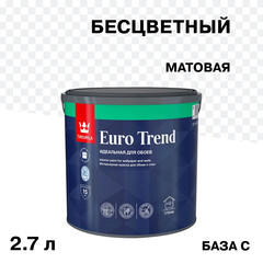 Изображение товара Краска моющаяся Tikkurila/Tikkivala Euro Trend база C бесцветная 2,7 л