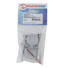 Хомут сантехнический 32-34 мм пластик с дюбелем для крепления трубы (2 шт.) - фото 2