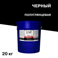 Изображение товара Эмаль ПФ-115 алкидная Стройкомплект черная полуглянцевая 20 кг