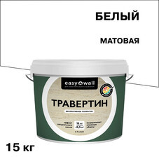 Декоративное покрытие Bayramix Easy Wall Травертин белая 15 кг