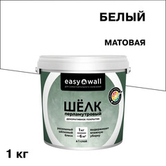 Декоративное покрытие Bayramix Easy Wall Перламутровый шелк белая 1 кг