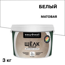 Декоративное покрытие Bayramix Easy Wall Матовый шелк белая 3 кг
