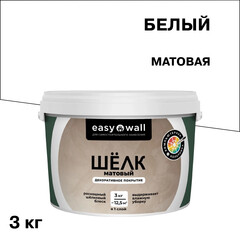 Изображение товара Декоративное покрытие Bayramix Easy Wall Матовый шелк белая 3 кг