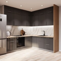 Кухонный шкаф напольный под духовку 60х72х56 см белый - фото 2