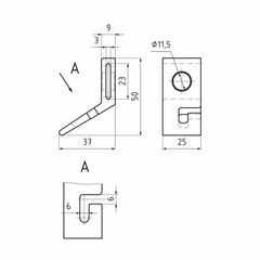 Кронштейн анкерный Нилед СА 16 К абонентский - фото 2
