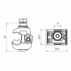 Зажим ответвительный для СИП-2 СИП-4 Нилед 6х95/1,5х10 Р 4 прокалывающий - фото 4