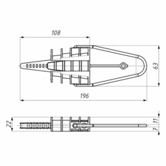 Зажим анкерный для СИП-4 ВК 2х16/2х25 РА 2/25 S для проводов ввода - фото 6