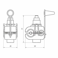 Зажим ответвительный для СИП-2 СИП-4 ВК 16х150/4х54,6 CT 70 P прокалывающий - фото 5