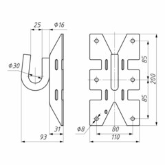 Крюк универсальный ВК CS 16 - фото 2