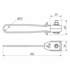 Зажим анкерный для СИП-4 ВК 2х10/2х35 РА 2/35 для однофазного ввода - фото 5