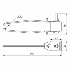 Зажим анкерный для СИП-4 ВК 2х16/4х35 РА 4/35 для трёхфазного ввода - фото 5