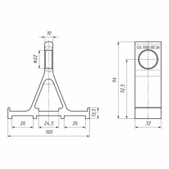 Кронштейн анкерный ВК СА 1500 для магистрали - фото 2