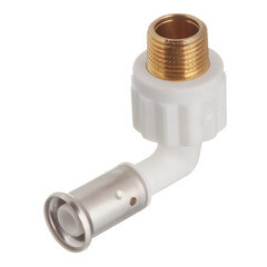 Изображение товара Угол Henco (5PKW-1604) 16(пресс) х 1/2 НР(ш) PVDF белый