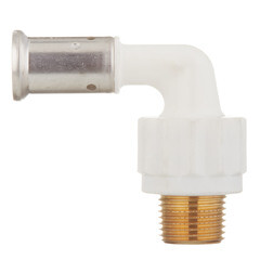 Угол Henco (5PKW-1604) 16(пресс) х 1/2 НР(ш) PVDF белый - фото 3