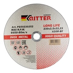 Круг отрезной по металлу Ritter LongLife HQ 230х22,2х2,5 мм (PS50230252) - фото 1