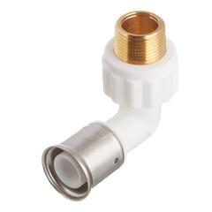 Изображение товара Угол Henco (5PKW-2605) 26(пресс) х 3/4 НР(ш) PVDF белый