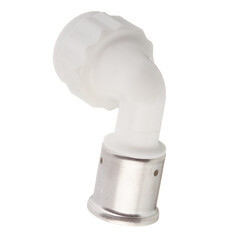 Угол Henco (6PKW-2605) 26(пресс) х 3/4 ВР(г) PVDF белый - фото 5