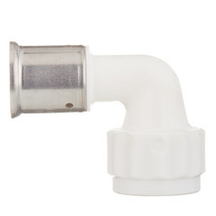 Угол Henco (6PKW-2605) 26(пресс) х 3/4 ВР(г) PVDF белый - фото 3