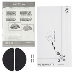 Кухонная вытяжка встраиваемая Krona Kate 600 White PB V2 52,5 см белая - фото 4