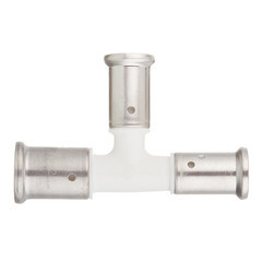 Тройник Henco (11PKW-201616) 20(пресс) х 16(пресс) х 16(пресс) PVDF белый - фото 4