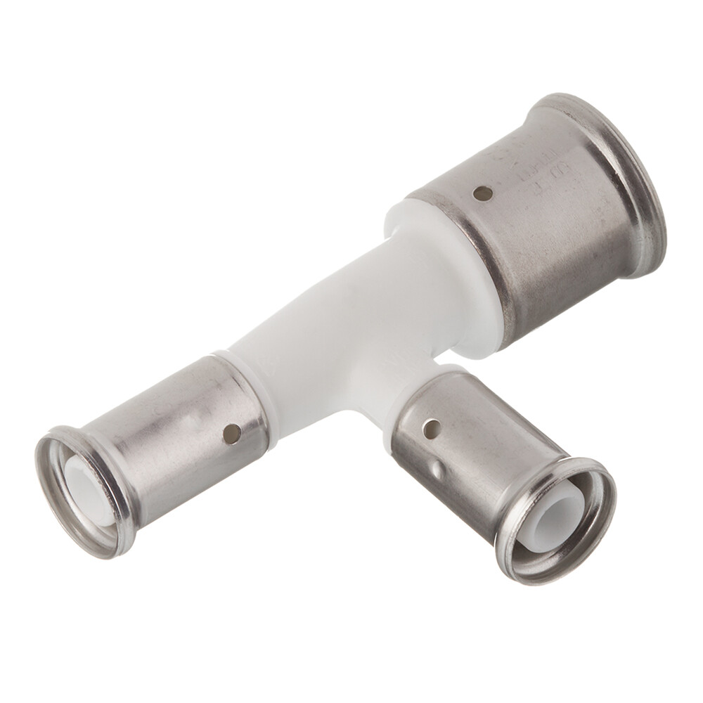 Изображение товара Тройник Henco 11PKW-261616 из PVDF для металлопластиковых труб пресс соединение 16 мм Изображение товара Тройник Henco 11PKW-261616 из PVDF для металлопластиковых труб пресс соединение 16 мм