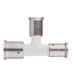 Тройник Henco (11PKW-262020) 26(пресс) х 20(пресс) х 20(пресс) PVDF белый - фото 4