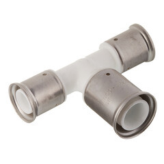 Изображение товара Тройник Henco (12PKW-263226) 26(пресс) х 32(пресс) х 26(пресс) PVDF белый