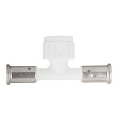 Тройник Henco (13PKW-160416) 16(пресс) х 1/2 ВР(г) х 16(пресс) PVDF белый - фото 2