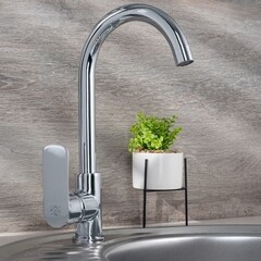 Смеситель для кухни РМС хром с высоким изливом однорычажный (SL133-017F) - фото 4