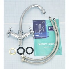 Смеситель для кухни Istok life хром с высоким изливом двухвентильный (402.437) - фото 9