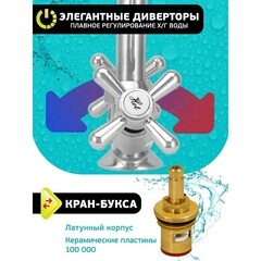 Смеситель для кухни Istok life хром с высоким изливом двухвентильный (402.437) - фото 5