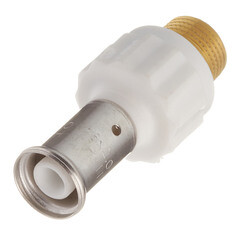 Муфта Henco (17PKW-1604) 16(пресс) х 1/2 НР(ш) PVDF белая - фото 4