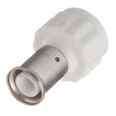 Муфта Henco (18PKW-2005) 20(пресс) х 3/4 ВР(г) PVDF белая - фото 2