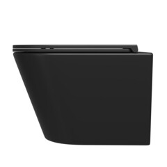 Унитаз подвесной Corsa Deco NX Tornado безободковый черный с сиденьем дюропласт микролифт смыв торнадо (WHNX520STB) - фото 6