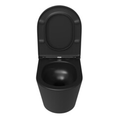 Унитаз подвесной Corsa Deco NX Tornado безободковый черный с сиденьем дюропласт микролифт смыв торнадо (WHNX520STB) - фото 2