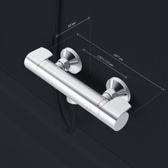 Смеситель для душа без излива AM.PM X-Joy хром без лейки термостатический (F85A40000) - фото 7